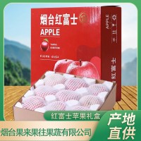 批发红富士大苹果礼盒装苹果脆甜正宗山东烟台新鲜整箱公司采购