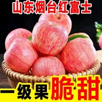 苹果 新鲜苹果批发山东烟台栖霞红富士脆果冰糖心平果整箱批发