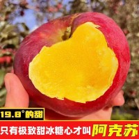直发新疆阿克苏冰糖心苹果当季红富士丑苹果一整箱批发